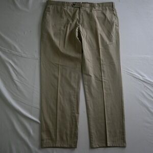 PT01‎ Movies Under the Stars 38x30 Khaki Cotton Silk Straight Mens Dress Pants